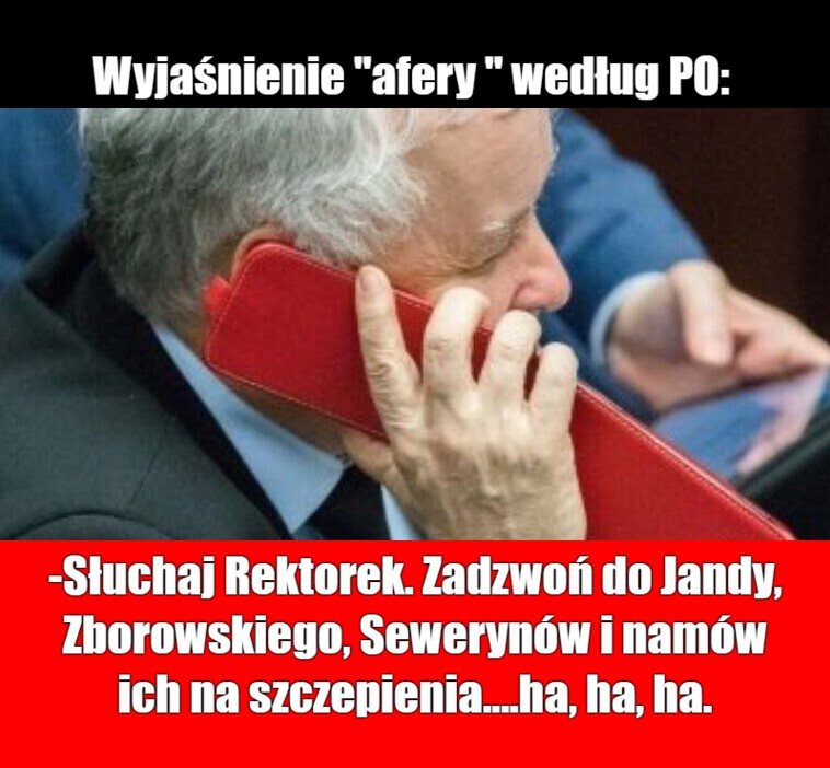 Kaczyński dzwoni do rektora